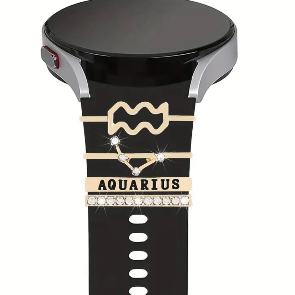 💥AQUARIUS…Shimmering 12 Constellation Watchband Ring Loops